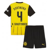 Borussia Dortmund Nico Schlotterbeck #4 Heimtrikotsatz Kinder 2024-25 Kurzarm (+ Kurze Hosen)